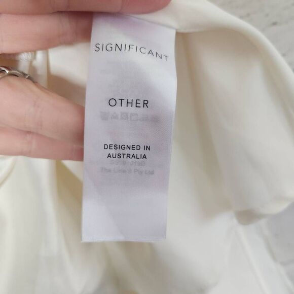 NWT Significant Other Womens Ivory Draped One Shoulder Caspian Dress Size 8 US - Picture 8 of 12